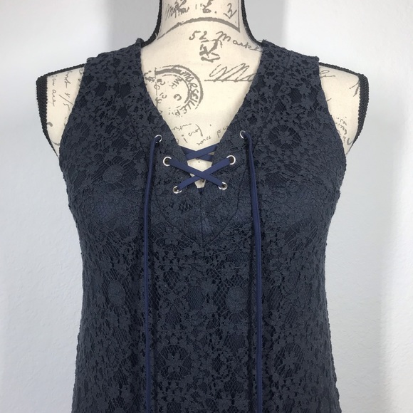Monteau, Sleeveless Lace Mini Dress, Size XS - Picture 2 of 15